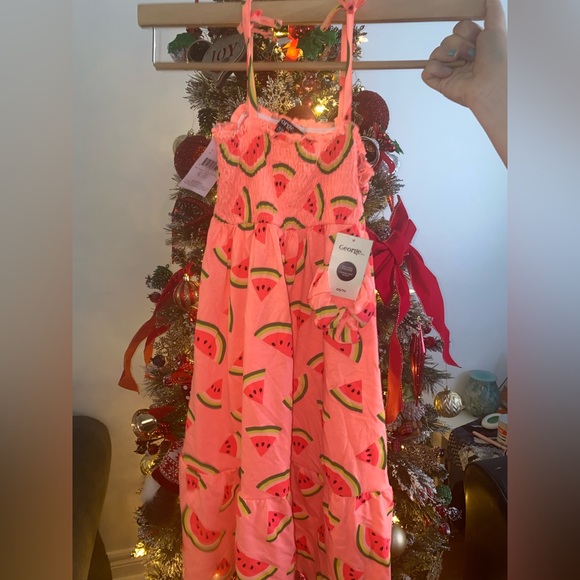 Gorgeous colourful watermelon dress for summer for small beautiful girls - Picture 3 of 4